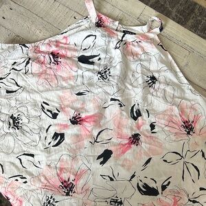 Torrid Floral Pink and Black Blouse